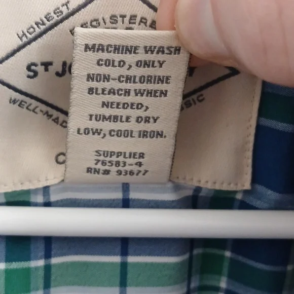 Men's Blue Plaid Shirt Size XXL - Picture 7 of 7